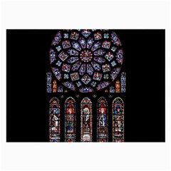 Chartres Cathedral Notre Dame De Paris Stained Glass Large Glasses Cloth (2 Sides)