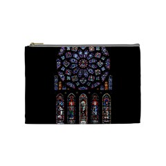 Chartres Cathedral Notre Dame De Paris Stained Glass Cosmetic Bag (medium)