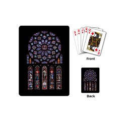 Chartres Cathedral Notre Dame De Paris Stained Glass Playing Cards Single Design (mini) by Maspions