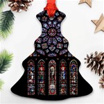 Chartres Cathedral Notre Dame De Paris Stained Glass Ornament (Christmas Tree)  Front