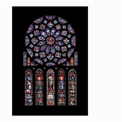 Chartres Cathedral Notre Dame De Paris Stained Glass Small Garden Flag (two Sides)