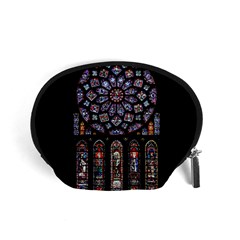 Chartres Cathedral Notre Dame De Paris Stained Glass Accessory Pouch (small)