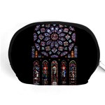 Chartres Cathedral Notre Dame De Paris Stained Glass Accessory Pouch (Medium) Front