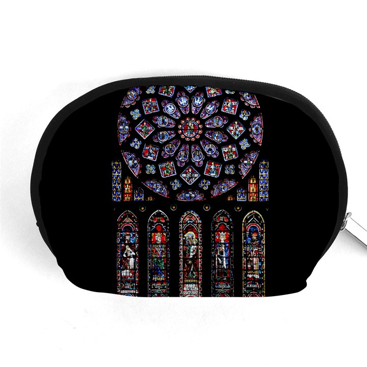 Chartres Cathedral Notre Dame De Paris Stained Glass Accessory Pouch (Medium)