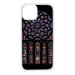 Chartres Cathedral Notre Dame De Paris Stained Glass Iphone 14 Tpu Uv Print Case by Maspions