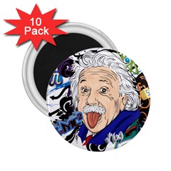 Albert Einstein Physicist 2 25  Magnets (10 Pack) 