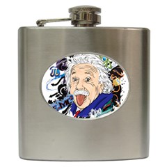 Albert Einstein Physicist Hip Flask (6 Oz) by Maspions