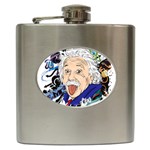 Albert Einstein Physicist Hip Flask (6 oz) Front