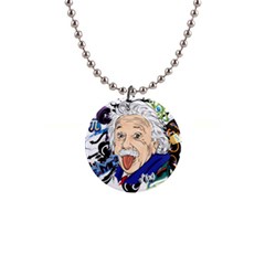 Albert Einstein Physicist 1  Button Necklace