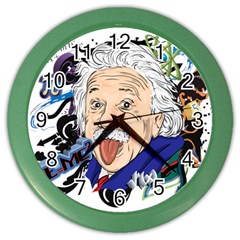 Albert Einstein Physicist Color Wall Clock