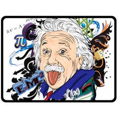 Albert Einstein Physicist Fleece Blanket (large)