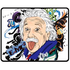 Albert Einstein Physicist Two Sides Fleece Blanket (medium)