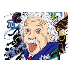 Albert Einstein Physicist Two Sides Premium Plush Fleece Blanket (mini) by Maspions