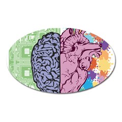 Brain Heart Balance Emotion Oval Magnet