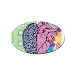 Brain Heart Balance Emotion Sticker Oval (10 pack) Front