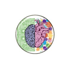 Brain Heart Balance Emotion Hat Clip Ball Marker by Maspions