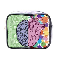 Brain Heart Balance Emotion Mini Toiletries Bag (one Side)