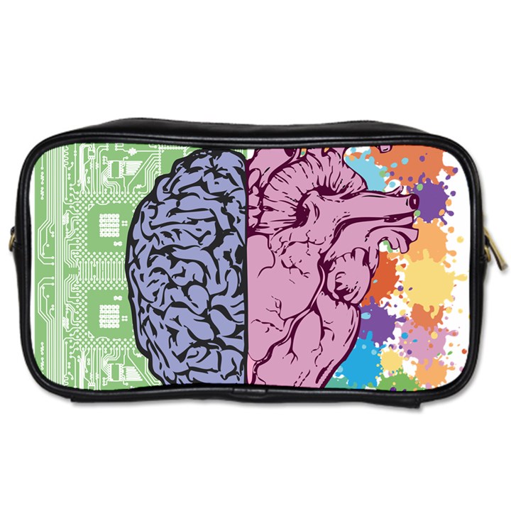 Brain Heart Balance Emotion Toiletries Bag (One Side)