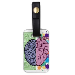 Brain Heart Balance Emotion Luggage Tag (one Side)