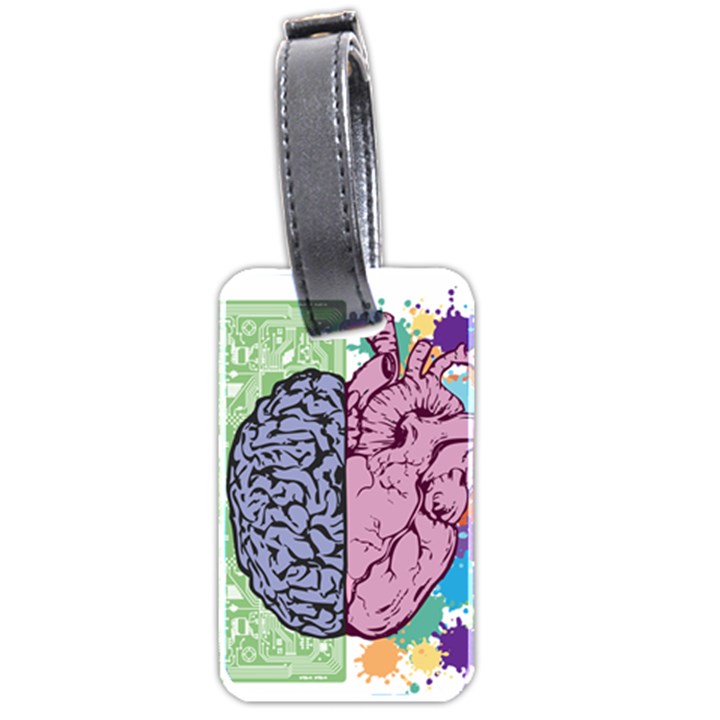 Brain Heart Balance Emotion Luggage Tag (two sides)