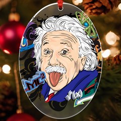 Albert Einstein Physicist Uv Print Acrylic Ornament Oval by Maspions