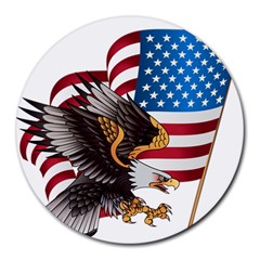 American Eagle Clip Art Round Mousepad by Maspions