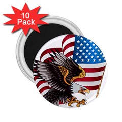 American Eagle Clip Art 2 25  Magnets (10 Pack) 