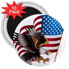 American Eagle Clip Art 3  Magnets (10 Pack) 