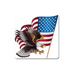 American Eagle Clip Art Square Magnet Front