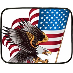 American Eagle Clip Art Fleece Blanket (mini)