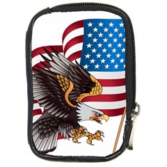 American Eagle Clip Art Compact Camera Leather Case by Maspions