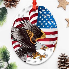 American Eagle Clip Art Ornament (oval Filigree)