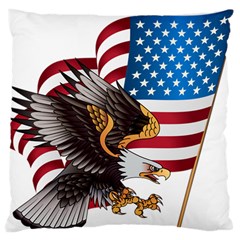 American Eagle Clip Art Large Cushion Case (one Side)