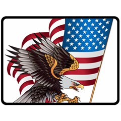 American Eagle Clip Art Two Sides Fleece Blanket (large)