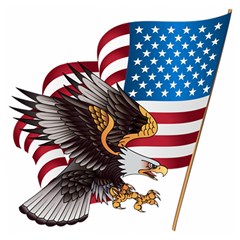 American Eagle Clip Art Wooden Puzzle Square