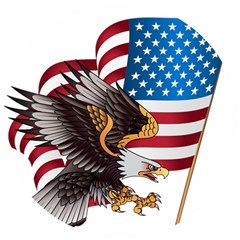 American Eagle Clip Art Wooden Puzzle Round