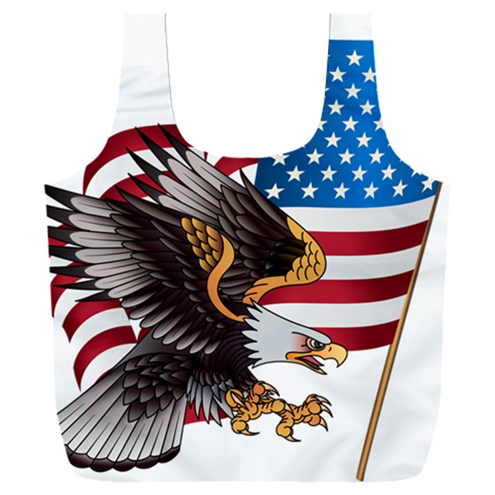 American Eagle Clip Art Full Print Recycle Bag (XXL)