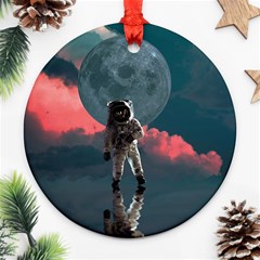 Astronaut Moon Space Nasa Planet Ornament (round)