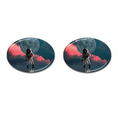 Astronaut Moon Space Nasa Planet Cufflinks (oval)