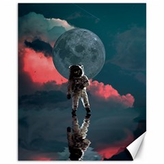 Astronaut Moon Space Nasa Planet Canvas 11  X 14 