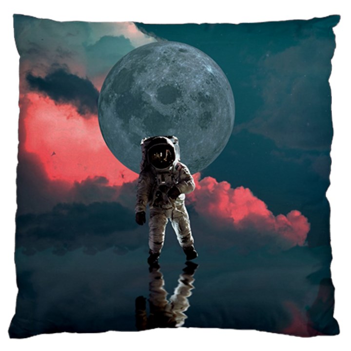 Astronaut Moon Space Nasa Planet Large Premium Plush Fleece Cushion Case (One Side)