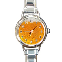 Beer Bubbles Pattern Round Italian Charm Watch