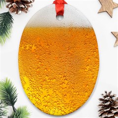 Beer Bubbles Pattern Ornament (oval)