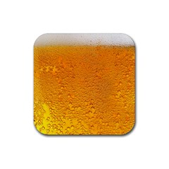 Beer Bubbles Pattern Rubber Coaster (square)