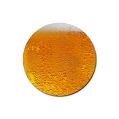 Beer Bubbles Pattern Rubber Round Coaster (4 Pack)