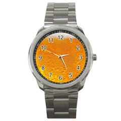 Beer Bubbles Pattern Sport Metal Watch