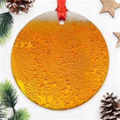 Beer Bubbles Pattern Round Ornament (two Sides)