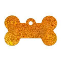 Beer Bubbles Pattern Dog Tag Bone (one Side)