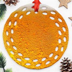 Beer Bubbles Pattern Ornament (round Filigree) by Maspions