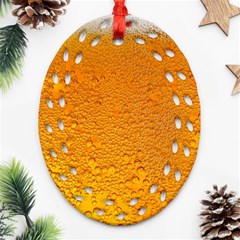 Beer Bubbles Pattern Ornament (oval Filigree)